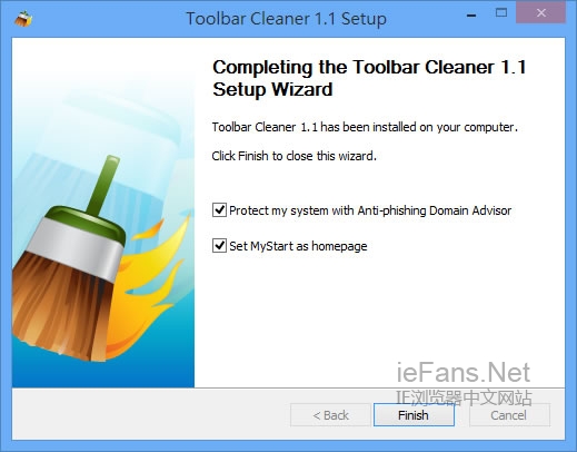 安装 Toolbar Cleaner
