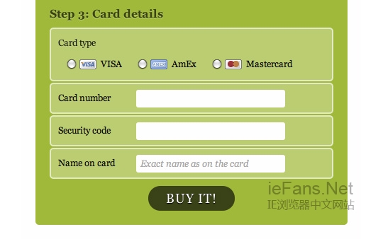 使用HTML5和CSS3制作的网页表单