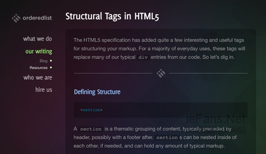 HTML5标签结构概述